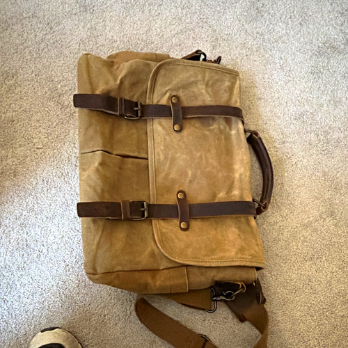 Beige canvas leather - canvas,